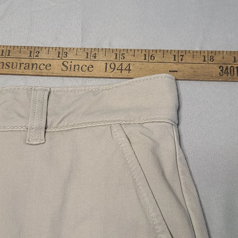 Mugsy Chinos Mens 32x30 Khaki Beige Stretch Cotton Rayon Slim Straight‎ Trousers
